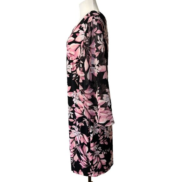 Connected Apparel Dress XXL 14 16 Black Pink Career Church Sheath Washable NEW - Picture 7 of 14